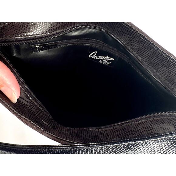 Sharif Accents Leather Suede Cross Bag Fall LeaveZip Boho Artsy Purse - Picture 9 of 13